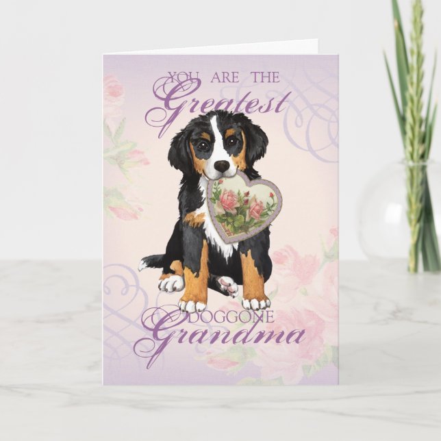 Berner Heart Grandma Card (Front)