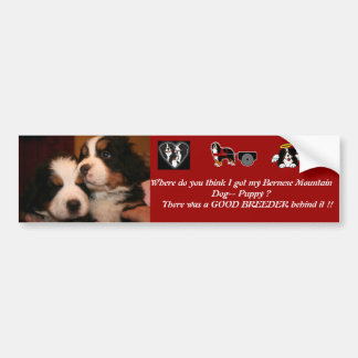 Berner Puppy- BUMPERS Bumper Sticker