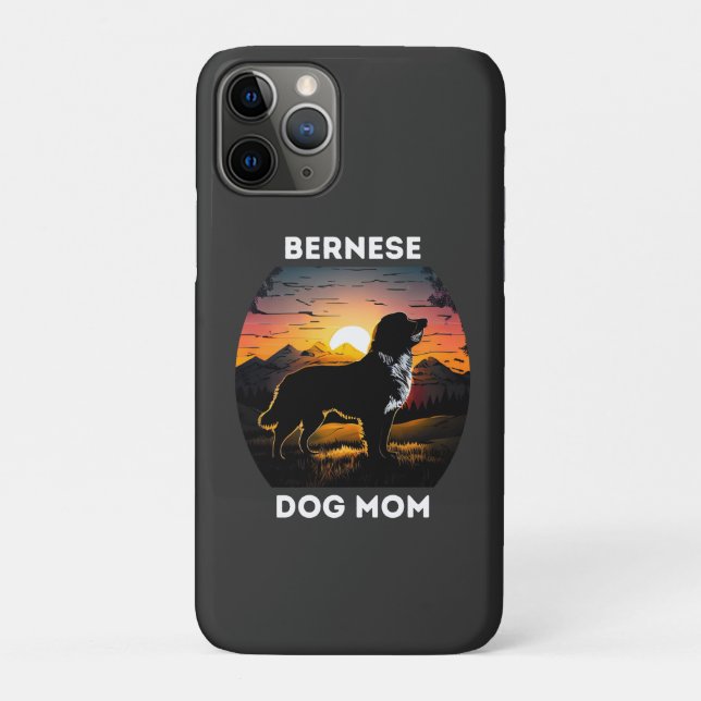 Bernese and the Rising Sun For Bernese Dog Mum Case-Mate iPhone Case (Back)