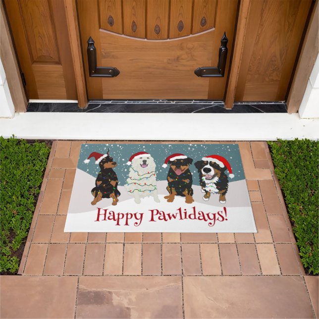 Bernese Doberman Pyrenees Rottweiler  Doormat (Outdoor)