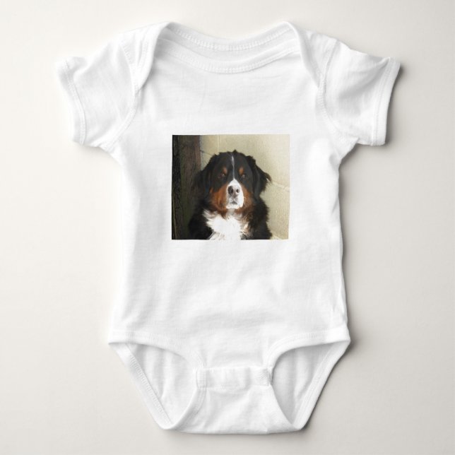 Bernese Dog Baby Bodysuit (Front)