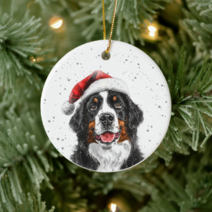 Bernese Dog Christmas Personalized Ceramic Tree Decoration