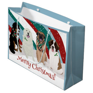 Bernese Leonberger Great Pyrenees Christmas Large Large Gift Bag