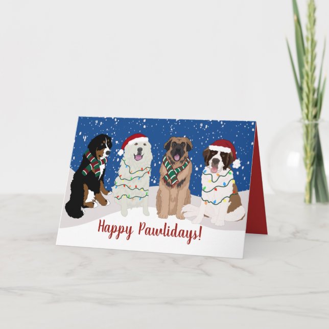 Bernese Leonberger Great Pyrenees  Thank You Card (Front)