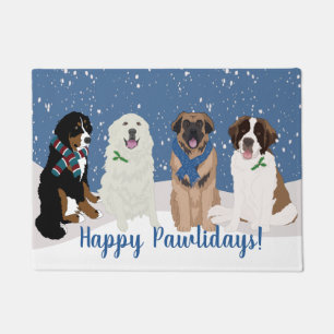 Bernese Leonberger Pyrenees St Bernard Christmas  Doormat