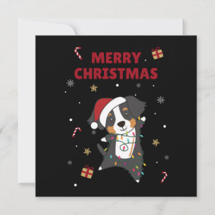 Bernese Merry Christmas Happy Christmas Dogs Invit Invitation