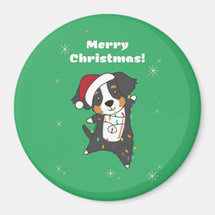 Bernese Merry Christmas Happy Christmas Dogs Magne Magnet