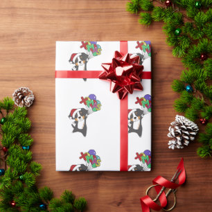 Bernese Merry Christmas Happy Christmas Dogs Wrapping Paper