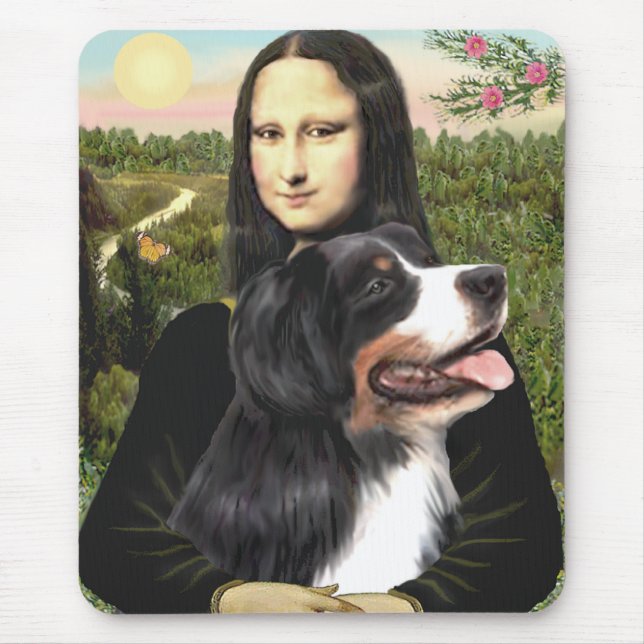 Bernese - Mona Lisa - Customised Mouse Pad (Front)