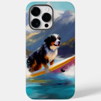Bernese Mountain Beach Surfing Painting