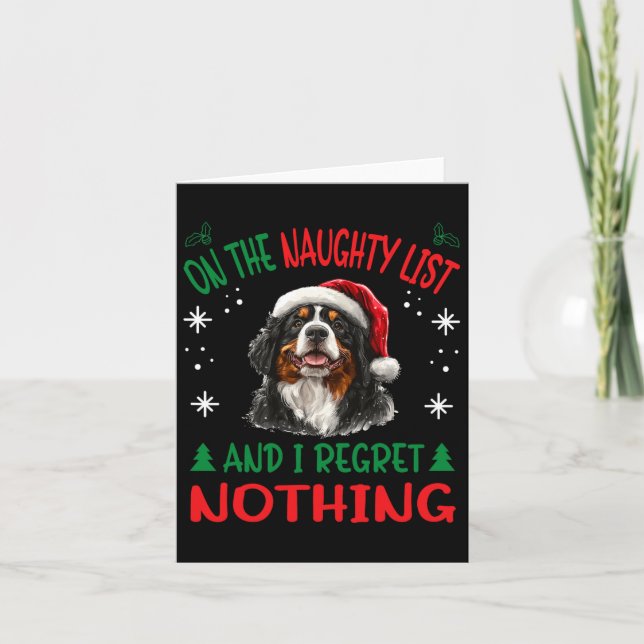 Bernese Mountain Christmas Dog Breed Designs Uni-a Card (Front)