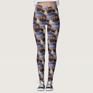Bernese Mountain Christmas Festive Season Leggings