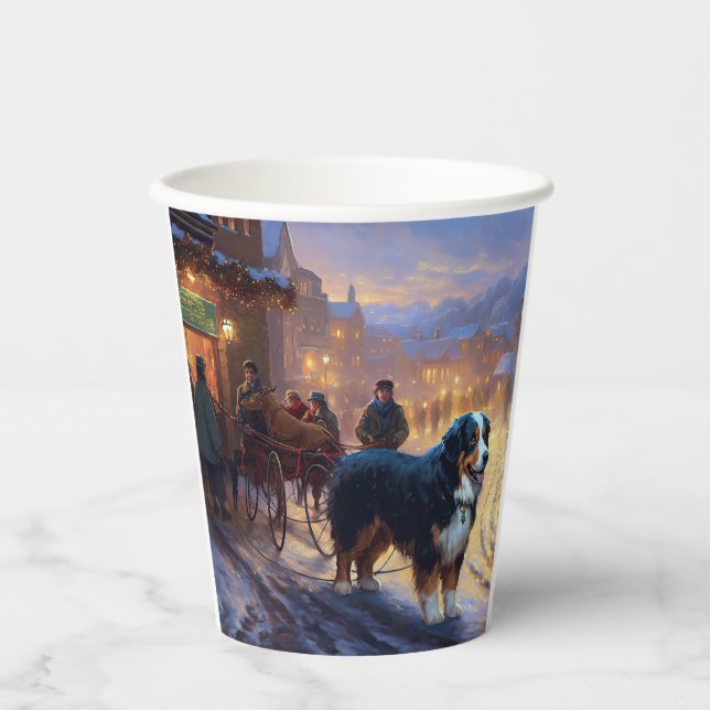Bernese Mountain Christmas Festive Season Paper Cups (Front)