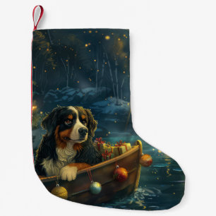 Bernese Mountain Christmas Festive Voyage Small Christmas Stocking