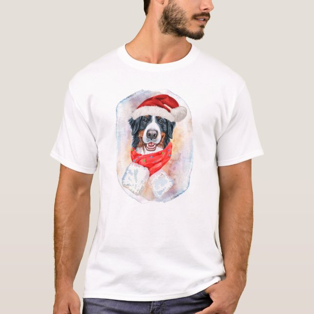 Bernese Mountain Christmas Gifts For Dog Lovers T-Shirt (Front)