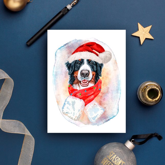 Bernese Mountain Christmas Gifts For Dogs Lovers Holiday Postcard (Creator Uploaded)