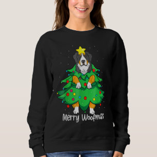Bernese Mountain Christmas Tree D-Og M-Om Dad Sweatshirt