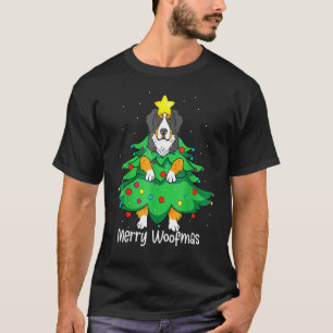 Bernese Mountain Christmas Tree D-Og M-Om Dad T-Shirt