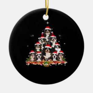 Bernese Mountain Christmas Tree Dog Santa Xmas Fun Ceramic Tree Decoration
