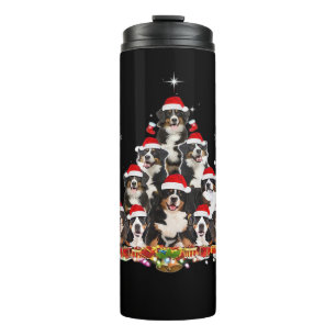 Bernese Mountain Christmas Tree Dog Santa Xmas Fun Thermal Tumbler