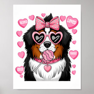 Bernese Mountain Coquette Dog Pet Lover Owner  Poster