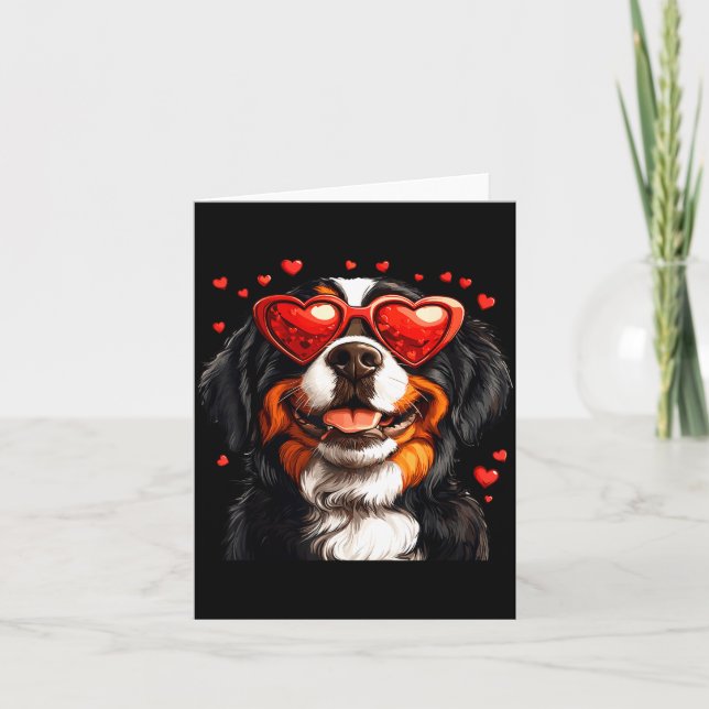 Bernese Mountain Cute Berner Dog Lover Valentines  Card (Front)