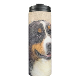 Bernese Mountain Dog 2 Painting - Original Dog Art Thermal Tumbler