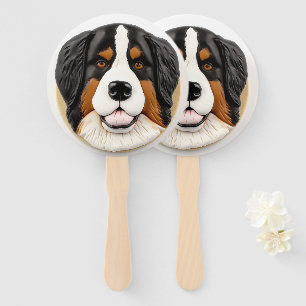 Bernese Mountain Dog 3D Inspired Hand Fan
