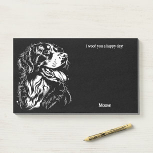 Bernese Mountain Dog Abstract Art Dog Name  Post-it Notes