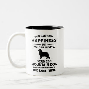 Bernese Mountain Dog Adoption Happiness Two-Tone Coffee Mug