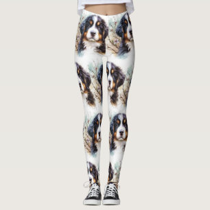 Bernese Mountain Dog AI Puppy  Leggings