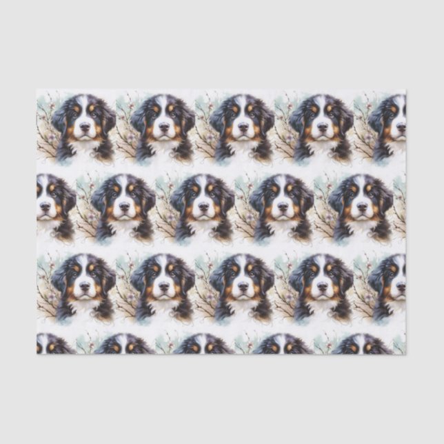 Bernese Mountain Dog AI Puppy  Tissue Paper (Front)
