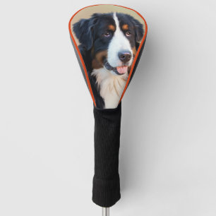 bernese mountain dog art golf head cover