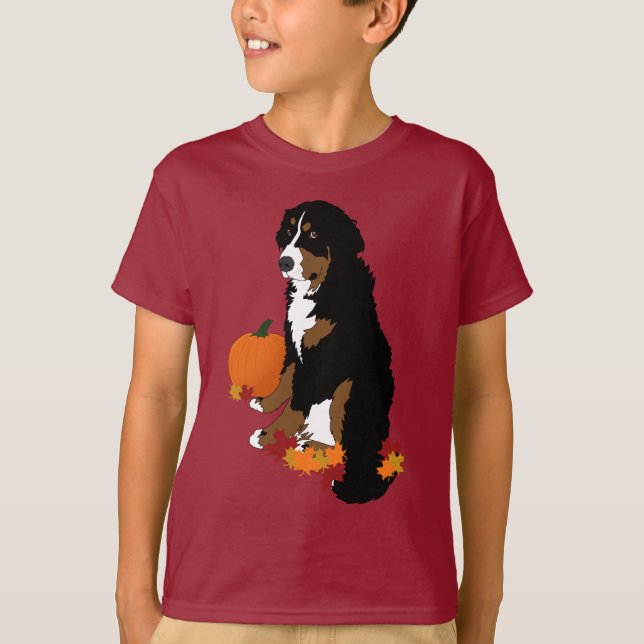 Bernese Mountain Dog Autumn T-Shirt (Front)