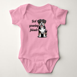 bernese mountain dog  baby bodysuit