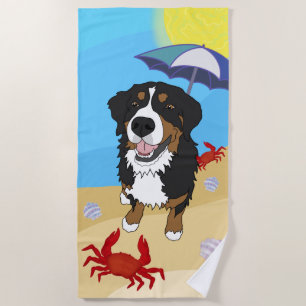 Bernese Mountain Dog  Beach Towel
