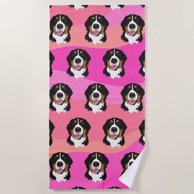 Bernese Mountain Dog Beach Towel (Front)