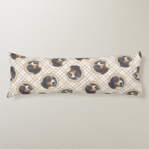 Bernese Mountain Dog Berner Painting Cute Pet Art Body Cushion