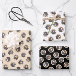 Bernese Mountain Dog Berner Painting Cute Pet Art Wrapping Paper Sheet