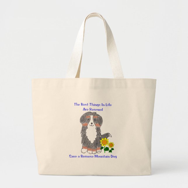 Bernese Mountain Dog Best Things In Life Tote Bag (Front)