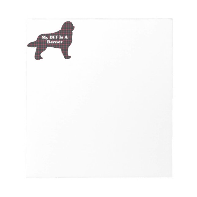 Bernese Mountain  Dog BFF Notepad (Front)