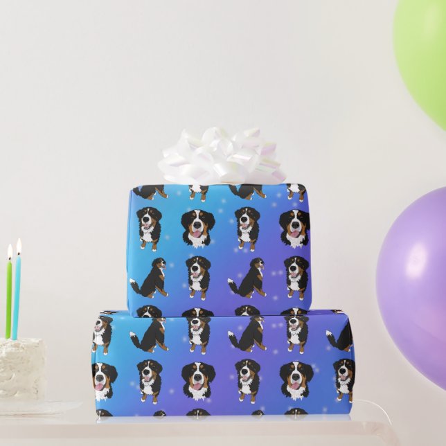 Bernese Mountain Dog Birthday  Wrapping Paper (Party Gifts)