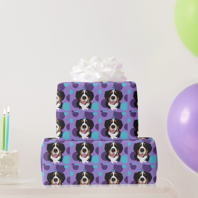 Bernese Mountain Dog Birthday  Wrapping Paper (Party Gifts)