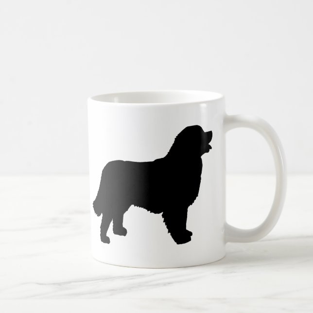Bernese Mountain Dog (black silhouette) Coffee Mug (Right)