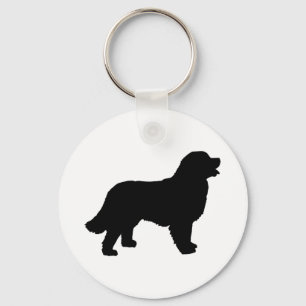 Bernese Mountain Dog (black silhouette) Key Ring