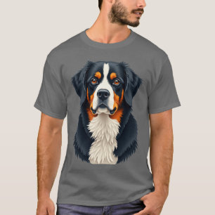 Bernese Mountain Dog Bold Beautiful Dogs retro gif T-Shirt