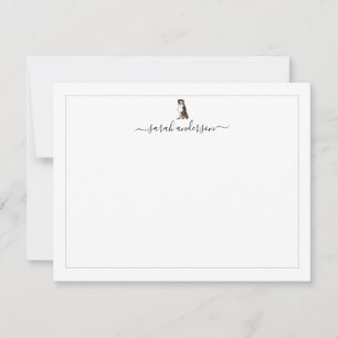 Bernese Mountain Dog Border Personalized Card