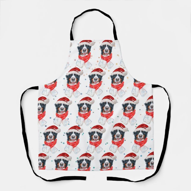 Bernese Mountain Dog Breed Christmas Apron (Front)