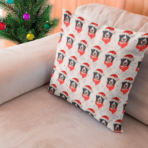 Bernese Mountain Dog Breed Christmas Cushion