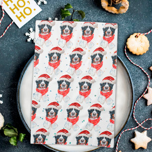 Bernese Mountain Dog Breed Christmas Tea Towel